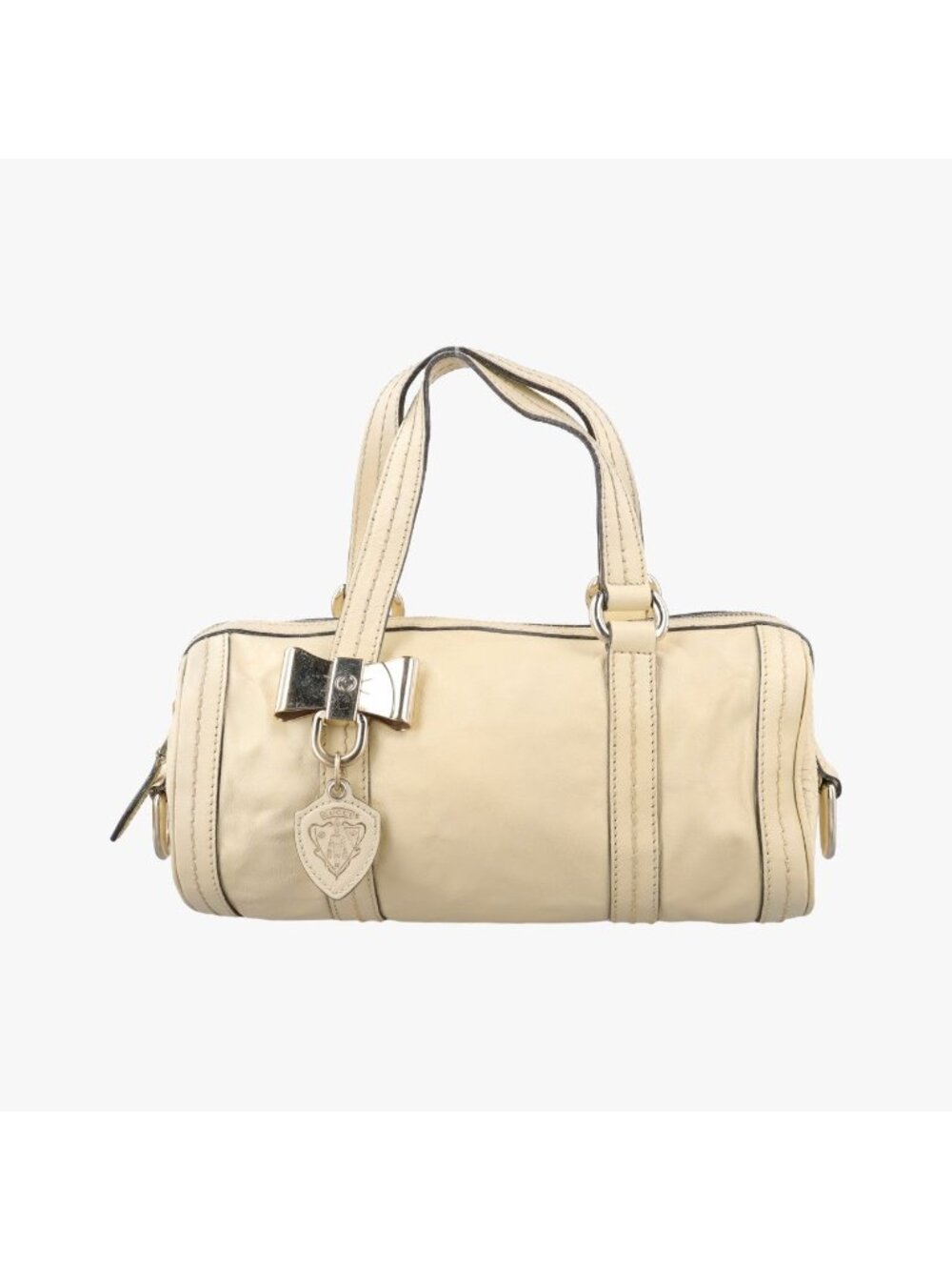 Gucci Sherry Line Beige Leather Handbag
